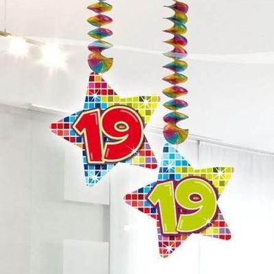 19 jaar hangdecoratie blocks