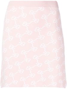 Rokh minijupe à motif monogrammé - Rose