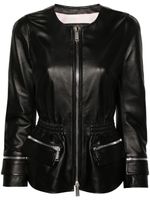 DSQUARED2 veste de moto Proper en cuir - Noir