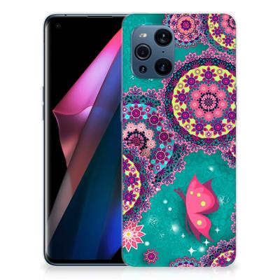 OPPO Find X3 | X3 Pro Hoesje maken Cirkels en Vlinders OPPO Find X3 | X3 Pro Hoesje maken Cirkels en Vlinders