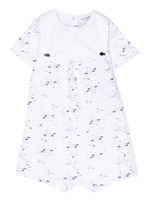 Emporio Armani Kids barboteuse en coton à imprimé poisson - Blanc - thumbnail