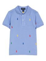 Ralph Lauren Kids polo en coton à logo brodé - Bleu