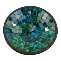 Kom Mozaïek Groen-Blauw (21 cm)