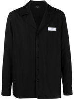 Balmain logo-patch long sleeve shirt - Noir