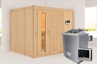 Karibu | Gobin Sauna | Energiesparende Deur | Kachel 9 kW Externe Bediening - thumbnail