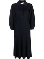 Chloé robe mi-longue en laine - Bleu