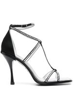 DSQUARED2 crystal-embellished square-toe sandals - Noir - thumbnail