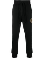 Versace Jeans Couture pantalon de jogging en coton à logo brodé - Noir - thumbnail