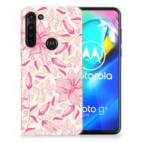 Motorola Moto G8 Power TPU Case Pink Flowers - thumbnail