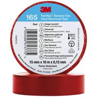 3M Temflex™ 165 165RD1E Isolatietape Temflex 165 Rood (l x b) 10 m x 15 mm 1 stuk(s) - thumbnail