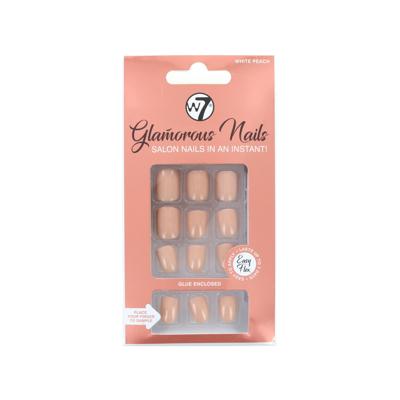 W7 Glamorous Nails - White Peach (met nagellijm)