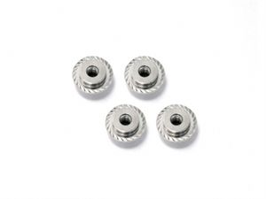 Flanged lock nut m5x8mm (silver/4pcs)