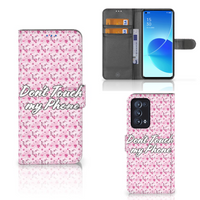 OPPO Reno 6 Pro Plus 5G Portemonnee Hoesje Flowers Pink DTMP