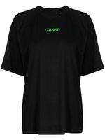 GANNI t-shirt à logo imprimé - Noir - thumbnail