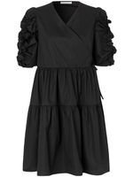 Cecilie Bahnsen robe Voile mi-longue en coton - Noir