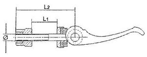 Ergotec Aluminium zadelpen snelspanhendel M6 x 60 mm -