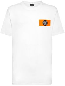 Plein Sport t-shirt en coton à patch logo SS - Blanc