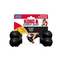 KONG Extreme Goodie Bone - Duurzame hondenkluif van natuurlijk rubber voor krachtige kauwers - Voor middelgrote honden, zwart