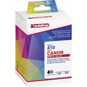 Edding Inktcartridge vervangt Canon PGI-5BK+CLI-8CMY Compatibel Zwart, Cyaan, Magenta, Geel EDD-410 18-410-01