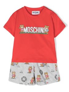 Moschino Kids ensemble haut-short à imprimé Teddy Bear - Rouge