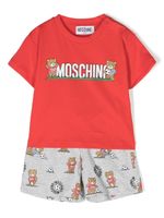 Moschino Kids Teddy Bear-print short set - Rouge