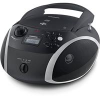 Grundig GRB 3000 BT draagbare radio Boombox met Bluetooth zwart/zilver
