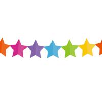 Slinger sterren gekleurd 6 meter