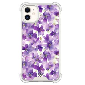 iPhone 11 shockproof hoesje - Floral violet