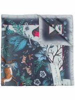 Aspinal Of London foulard Robin en soie - Bleu - thumbnail