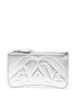 Alexander McQueen portefeuille à logo embossé - Argent - thumbnail