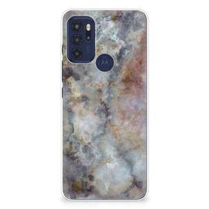 Motorola Moto G60s TPU Siliconen Hoesje Marmer Grijs