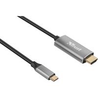 Trust 23332 USB-C-displaykabel USB-C / HDMI Adapterkabel USB-C stekker, HDMI-A-stekker 1.80 m Zwart - thumbnail