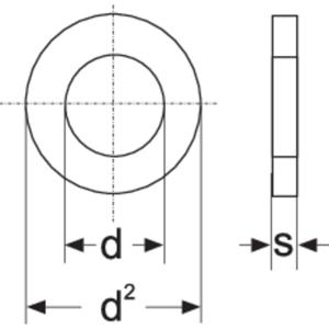 Onderlegring 2.7 mm 6 mm RVS A2 100 stuk(s) TOOLCRAFT A2,7 D125-A2 194693