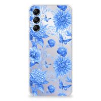 TPU Case voor Samsung Galaxy A14 5G Flowers Blue