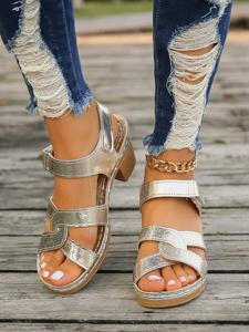 Summer Pu Plain Slide Sandals