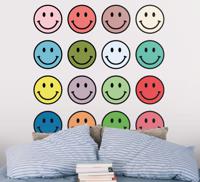 Wanddecoratie stickers Verschillende kleuren jaren 90 smileys - thumbnail