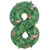 Folieballon Cijfer 8 Jungle Print (86cm) - thumbnail