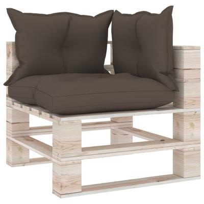 vidaXL Bankkussens pallet 3 st stof zwart vidaXL Bankkussens pallet 3 st stof zwart