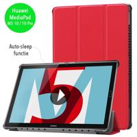 3-Vouw sleepcover hoes - Huawei MediaPad M5 10.8 inch / 10.8 inch Pro - rood