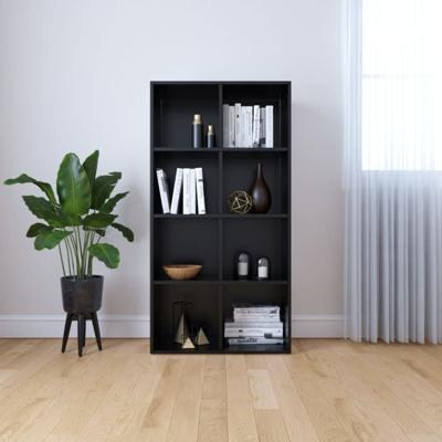 vidaXL Boekenkast/dressoir 66x30x130 cm spaanplaat zwart