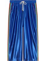 Gucci pantalon de jogging ample à bandes Web - Bleu