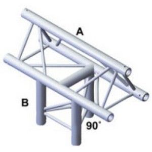 Showtec PT30-019 3-weg truss koppelstuk Apex Up, Recht + omlaag