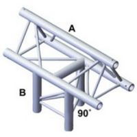 Showtec PT30-019 3-weg truss koppelstuk Apex Up, Recht + omlaag - thumbnail