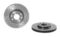 Remschijf BREMBO XTRA LINE BREMBO, Remschijftype: Geperforeerd / Geventileerd, u.a. für Opel, Vauxhall, Chevrolet