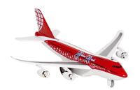 Goki Metalen Vliegtuig Met Geluid en Licht 18,5 cm Rood