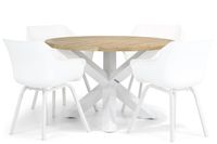 Hartman Sophie element/Wellington 120 cm rond dining tuinset 5-delig