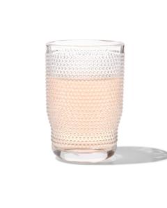 HEMA Longdrink Glas Bergen Bolletjes Reliëf 340ml (transparant)