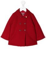 Familiar double-breasted wool coat - Rouge