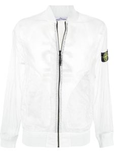 Stone Island veste bomber légère à effet de transparence - Blanc