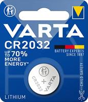 VARTA Batterijen Elektronica CR2032 Lithium knoopcel 3V batterij, Knoopcellen in originele blisterverpakking van 1
